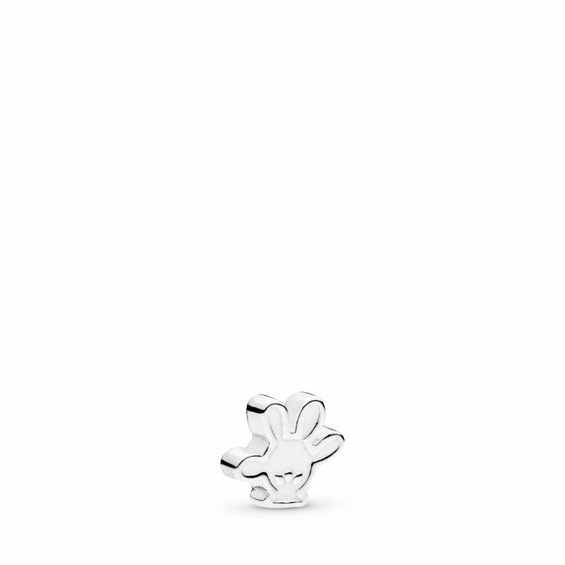 Pandora Disneyr, Mickey Glove Petite Locket Charm - Sterling Silver/Enamel/White - Canada | SR9142KO